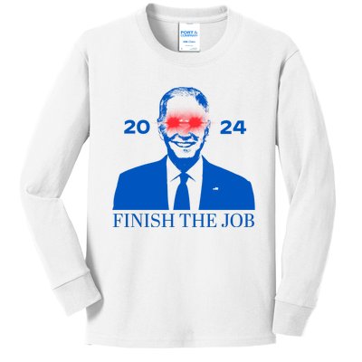 Dark Brandon 2024 Biden Harris 2024 Kids Long Sleeve Shirt