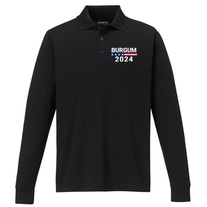 Doug Burgum 2024 Doug Burgum For Presidential Election 2024 Performance Long Sleeve Polo