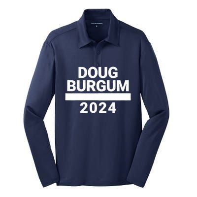 Doug Burgum 2024 Doug Burgum For Presidential Election 2024 Silk Touch Performance Long Sleeve Polo