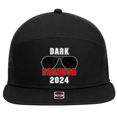 Dark Brandon 2024 CMon Man Vote Joe Pro Biden 7 Panel Mesh Trucker Snapback Hat