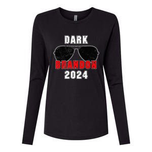 Dark Brandon 2024 CMon Man Vote Joe Pro Biden Womens Cotton Relaxed Long Sleeve T-Shirt