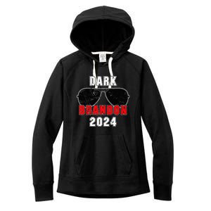 Dark Brandon 2024 CMon Man Vote Joe Pro Biden Women's Fleece Hoodie