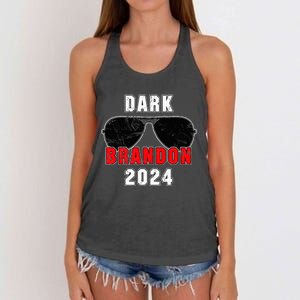 Dark Brandon 2024 CMon Man Vote Joe Pro Biden Women's Knotted Racerback Tank