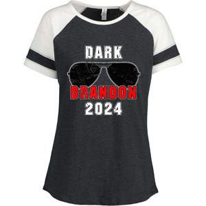 Dark Brandon 2024 CMon Man Vote Joe Pro Biden Enza Ladies Jersey Colorblock Tee