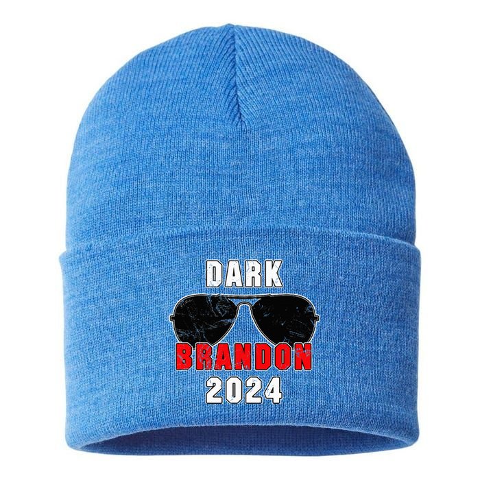 Dark Brandon 2024 CMon Man Vote Joe Pro Biden Sustainable Knit Beanie