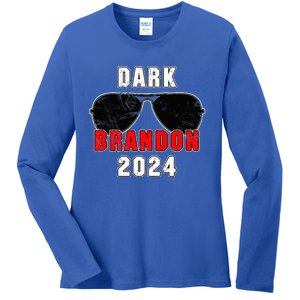 Dark Brandon 2024 CMon Man Vote Joe Pro Biden Ladies Long Sleeve Shirt