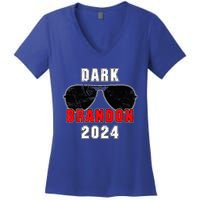 Dark Brandon 2024 CMon Man Vote Joe Pro Biden Women's V-Neck T-Shirt