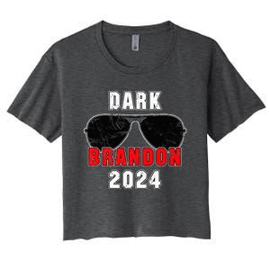 Dark Brandon 2024 CMon Man Vote Joe Pro Biden Women's Crop Top Tee