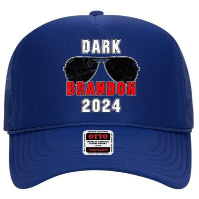 Dark Brandon 2024 CMon Man Vote Joe Pro Biden High Crown Mesh Back Trucker Hat