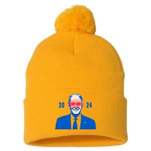 Dark Brandon 2024 Biden Funny New Campaign Pom Pom 12in Knit Beanie