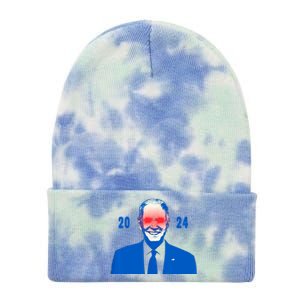 Dark Brandon 2024 Biden Funny New Campaign Tie Dye 12in Knit Beanie