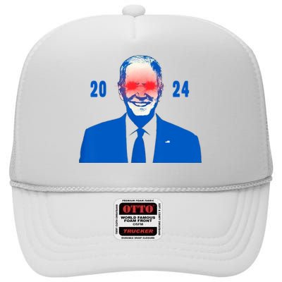 Dark Brandon 2024 Biden Funny New Campaign High Crown Mesh Back Trucker Hat