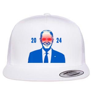 Dark Brandon 2024 Biden Funny New Campaign Flat Bill Trucker Hat