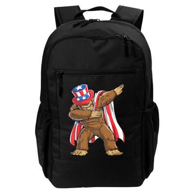 Dabbing Bigfoot 4th Of July Sasquatch American Flag Daily Commute Backpack
