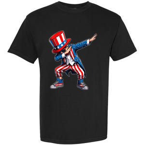 Dabbing Boy 4th Of July American Flag Usa Patriotic Garment-Dyed Heavyweight T-Shirt