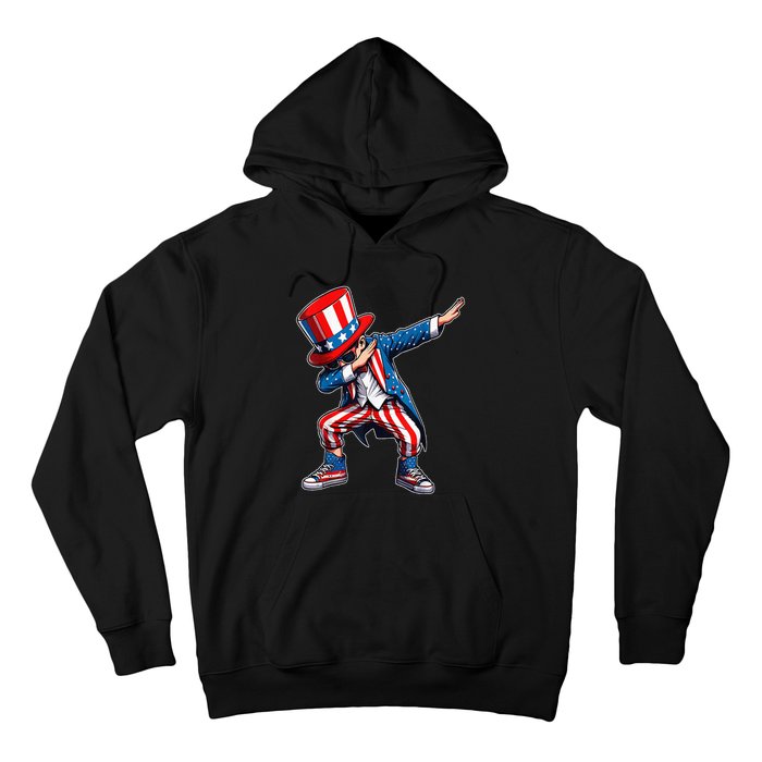 Dabbing Boy 4th Of July American Flag Usa Patriotic Hoodie