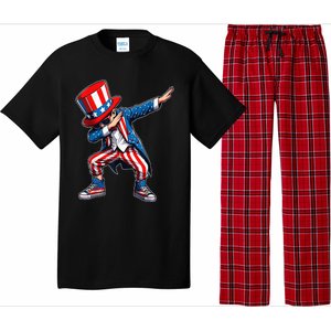 Dabbing Boy 4th Of July American Flag Usa Patriotic Pajama Set