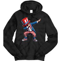 Dabbing Boy 4th Of July American Flag Usa Patriotic Tie Dye Hoodie