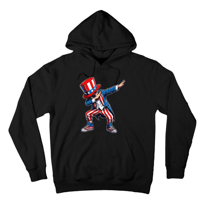 Dabbing Boy 4th Of July American Flag Usa Patriotic Tall Hoodie