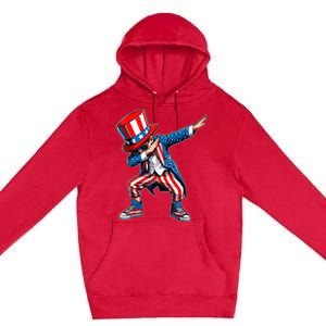 Dabbing Boy 4th Of July American Flag Usa Patriotic Premium Pullover Hoodie