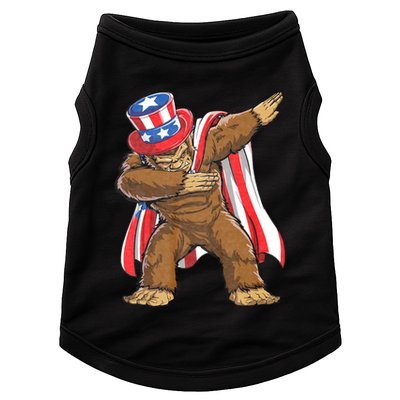 Dabbing Bigfoot 4th Of July Sasquatch American Flag Doggie Tank