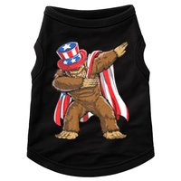 Dabbing Bigfoot 4th Of July Sasquatch American Flag Doggie Tank