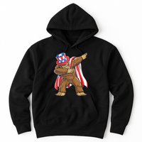 Dabbing Bigfoot 4th Of July Sasquatch American Flag Hoodie
