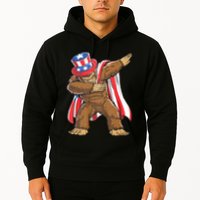 Dabbing Bigfoot 4th Of July Sasquatch American Flag Hoodie