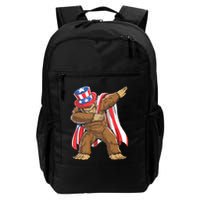 Dabbing Bigfoot 4th Of July Sasquatch American Flag Backpack