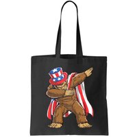 Dabbing Bigfoot 4th Of July Sasquatch American Flag Bag