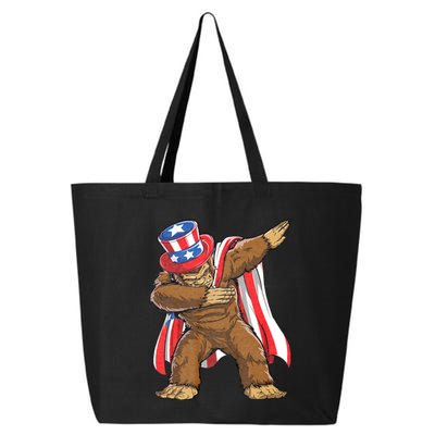 Dabbing Bigfoot 4th Of July Sasquatch American Flag 25L Jumbo Tote