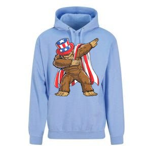 Dabbing Bigfoot 4th Of July Sasquatch American Flag Unisex Surf Hoodie