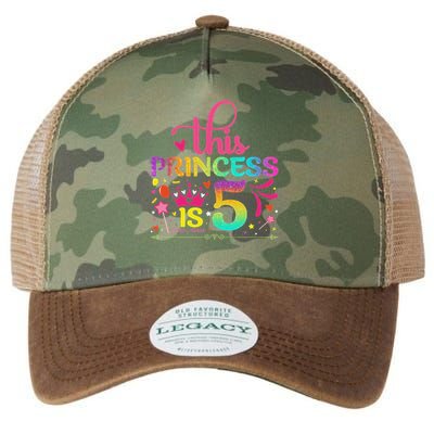 Daughter Birthday 5 Years Old Princess Girl 5th B Day Funny Legacy Tie Dye Trucker Hat