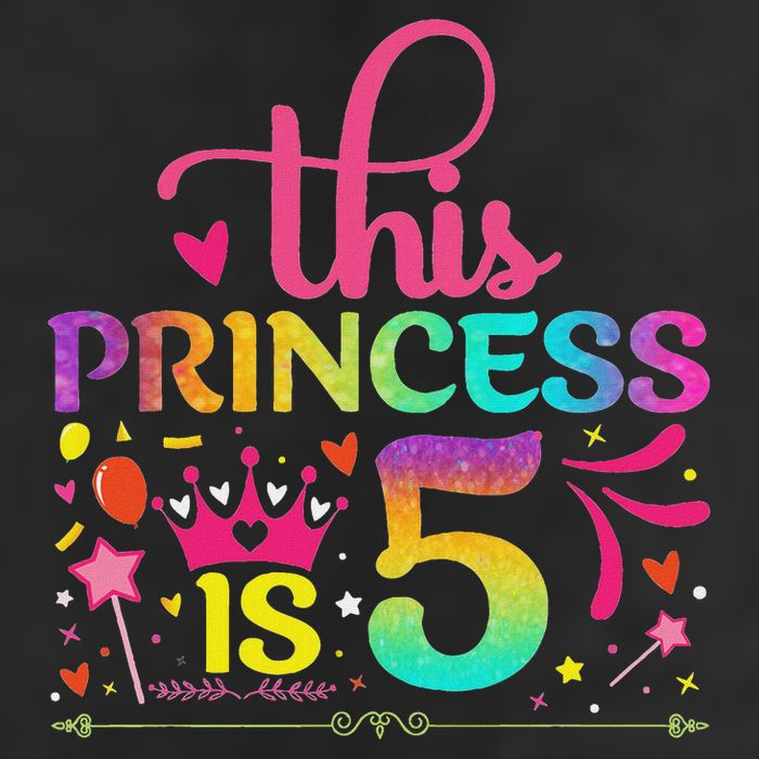 Daughter Birthday 5 Years Old Princess Girl 5th B Day Funny Beanie