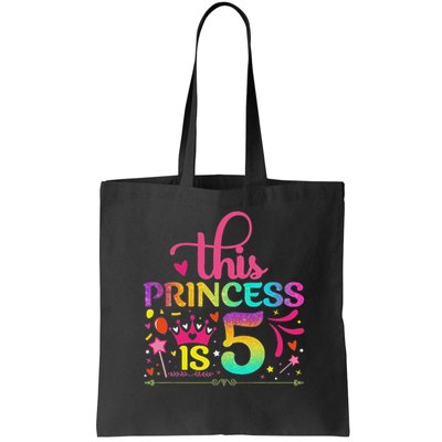 Daughter Birthday 5 Years Old Princess Girl 5th B Day Funny Bag