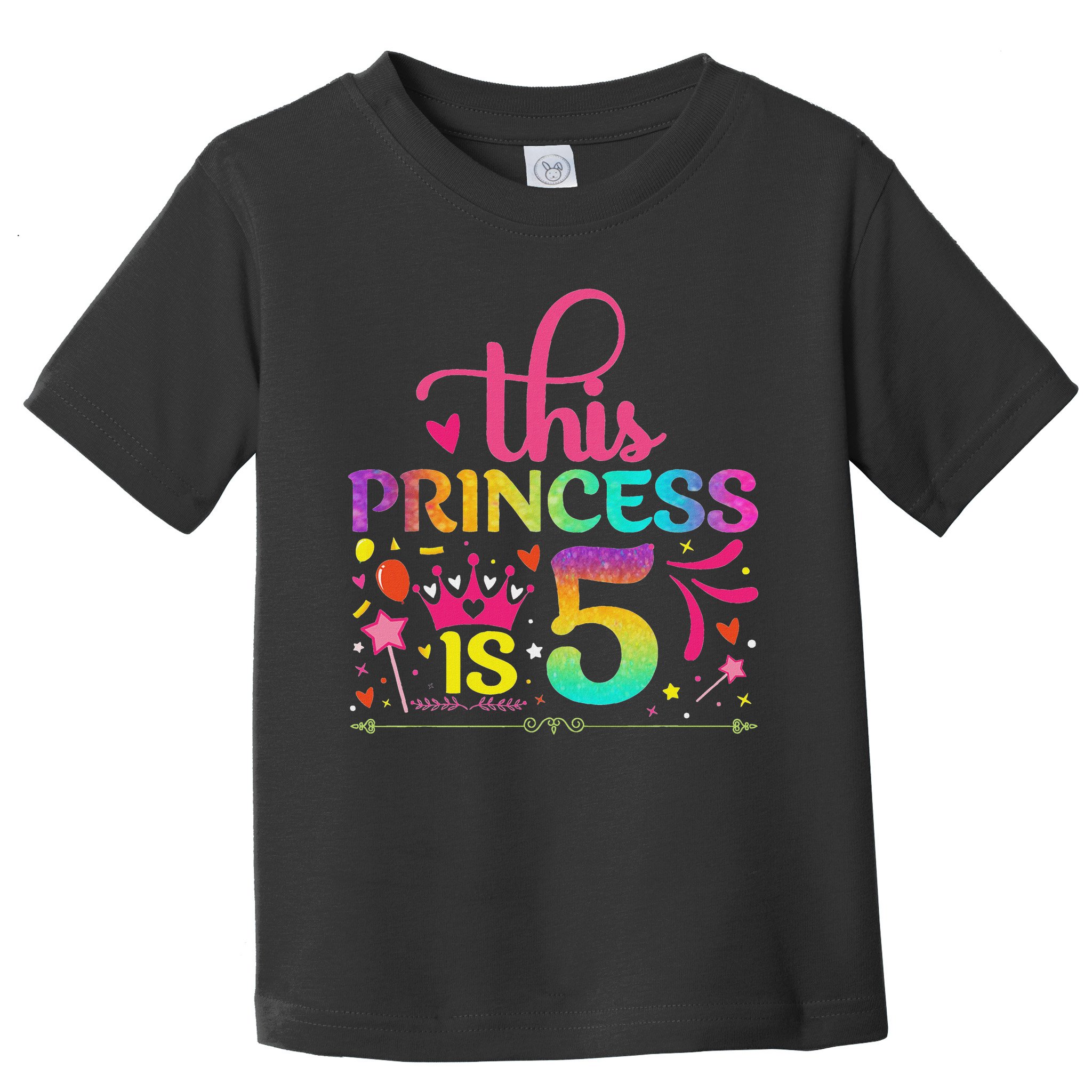 Daughter Birthday 5 Years Old Princess Girl 5th B Day Funny Toddler T-Shirt