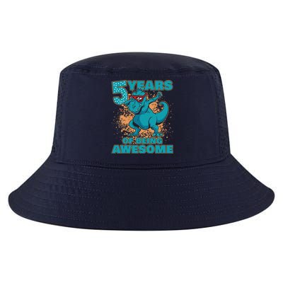 Dinosaur Birthday 5 Year Old Boy | Birthday Boy Cool Comfort Performance Bucket Hat