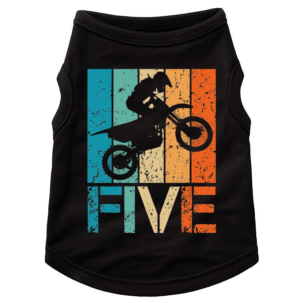 Dirt Bike 5th Motocross Birthday 5 Year Old 5yr Doggie Tank
