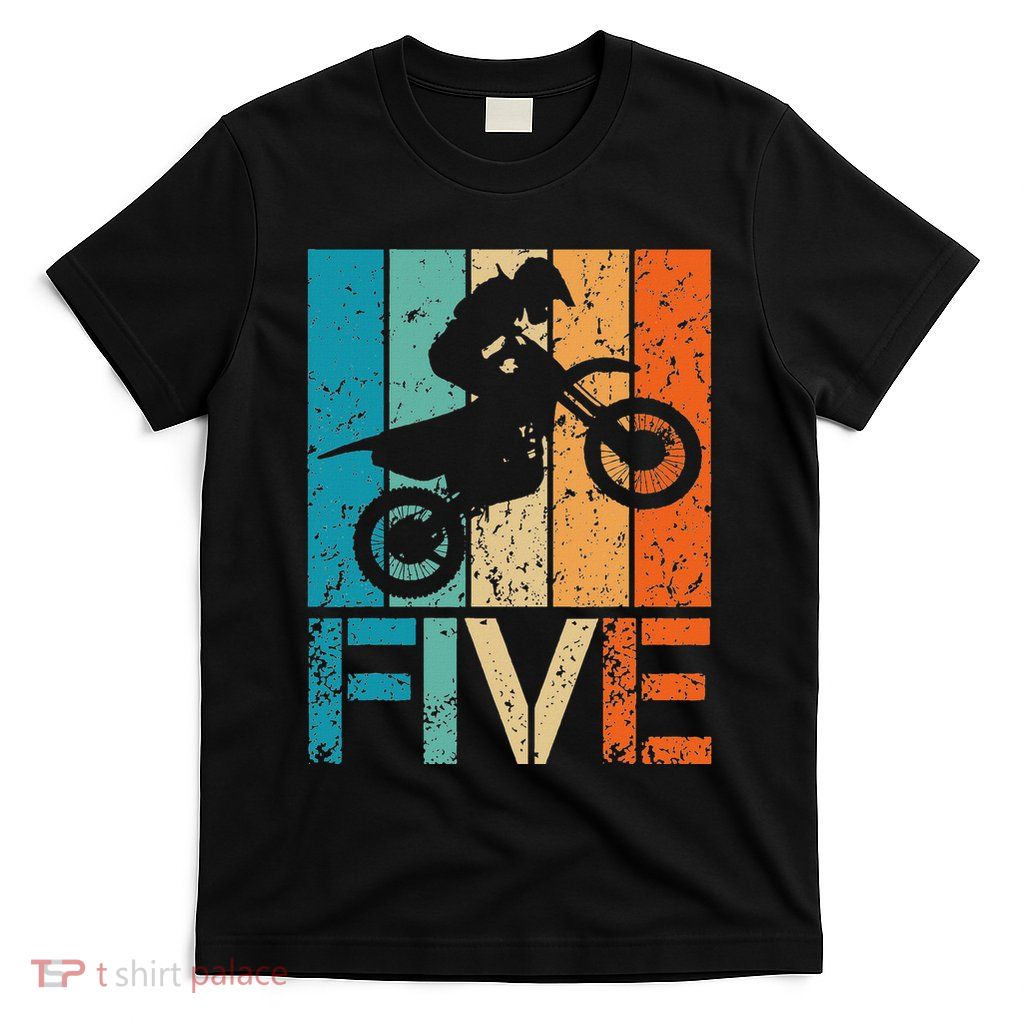 Dirt Bike 5th Motocross Birthday 5 Year Old 5yr T-Shirt