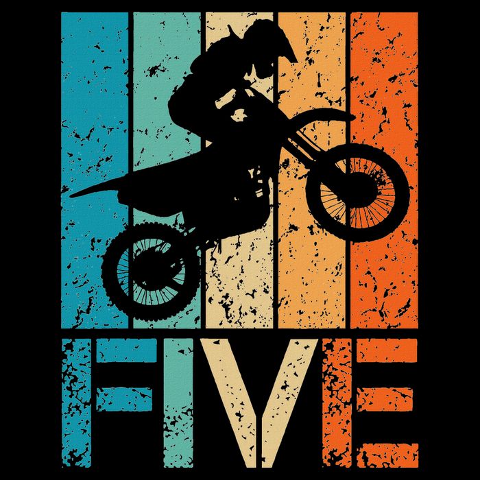 Dirt Bike 5th Motocross Birthday 5 Year Old 5yr Backpack