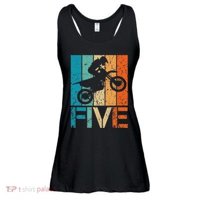 Dirt Bike 5th Motocross Birthday 5 Year Old 5yr Ladies Essential Flowy Tank