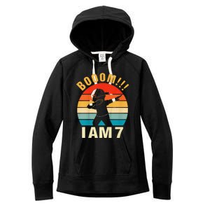 Dabbing Birthday 7 Years Old Birthday Outfit Women's Fleece Hoodie