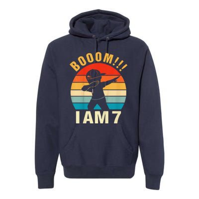 Dabbing Birthday 7 Years Old Birthday Outfit Premium Hoodie