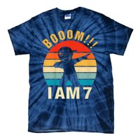 Dabbing Birthday 7 Years Old Birthday Outfit Tie-Dye T-Shirt