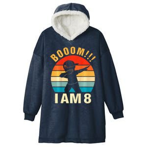 Dabbing Birthday 8 Years Old Birthday Outfit Hooded Wearable Blanket