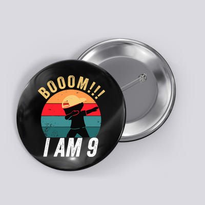 Dabbing Birthday 9 Years Old Birthday Outfit Boy Gift Button