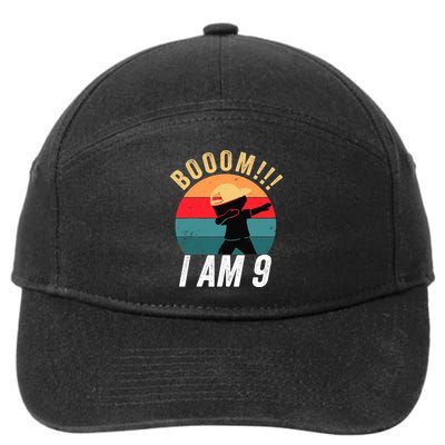 Dabbing Birthday 9 Years Old Birthday Outfit Boy Gift 7-Panel Snapback Hat
