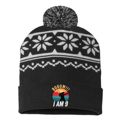 Dabbing Birthday 9 Years Old Birthday Outfit Boy Gift USA-Made Snowflake Beanie