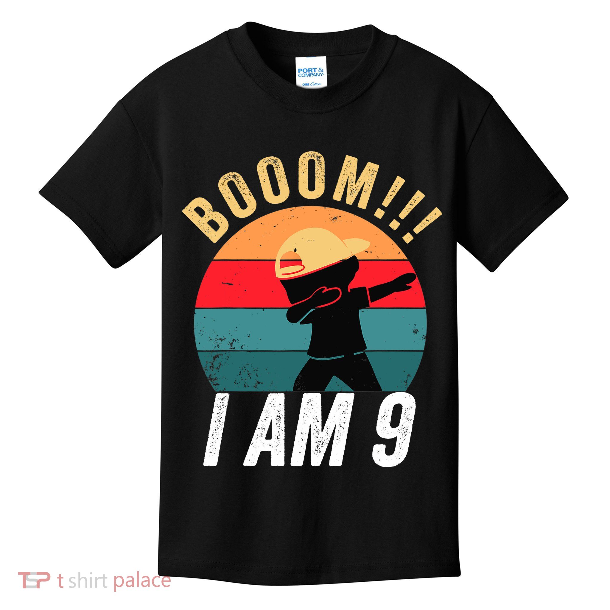 Dabbing Birthday 9 Years Old Birthday Outfit Boy Gift Kids T-Shirt