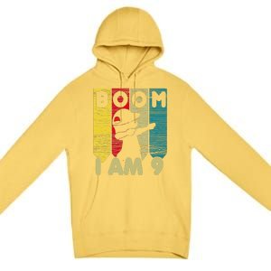 Dabbing Birthday 9 Years Old Birthday Outfit Cute Premium Pullover Hoodie